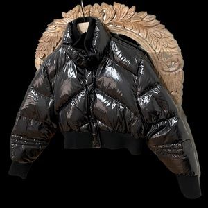 AllSaints Navie Puffer in Black. Women’s size 12. Brand New (NWT).